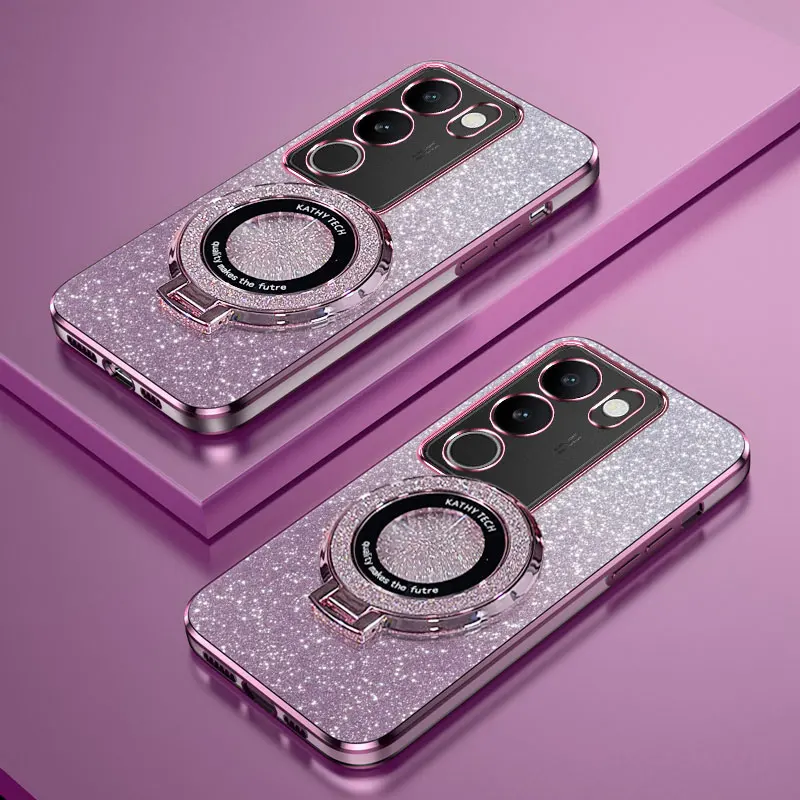 Vivo Y28 - Coque de téléphone avec anneau magnétique