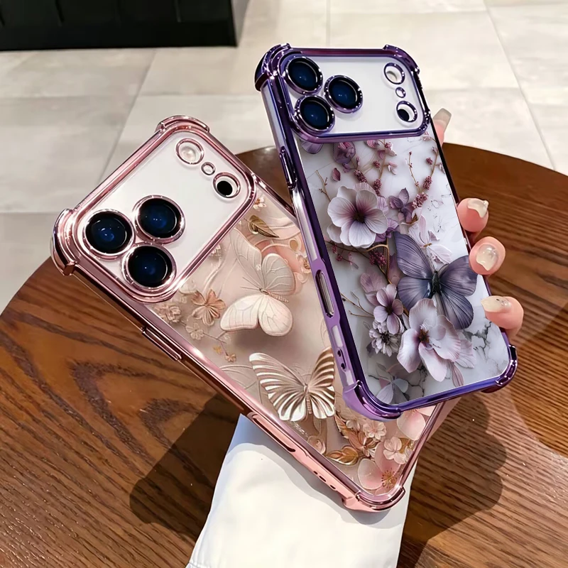 Vivo Y28 - Étui Adorable Papillon Électroplaqué pour VIVO