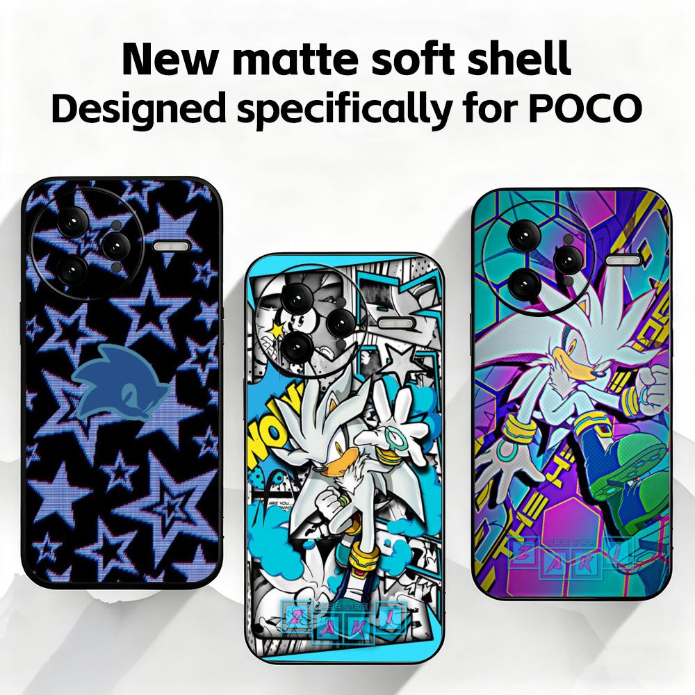 Xiaomi Poco X6 - S-soniques dessin animé h-hedgehogs coque de