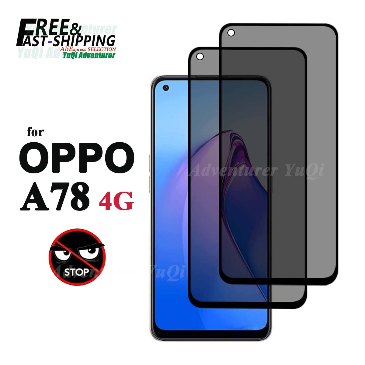 Oppo A78 - Protecteur d'écran anti-espion pour OPPO A78