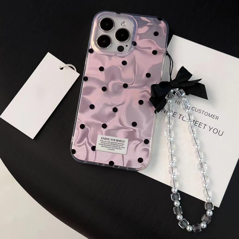 Realme Note 50 - Coque à pois avec nœud tendance,