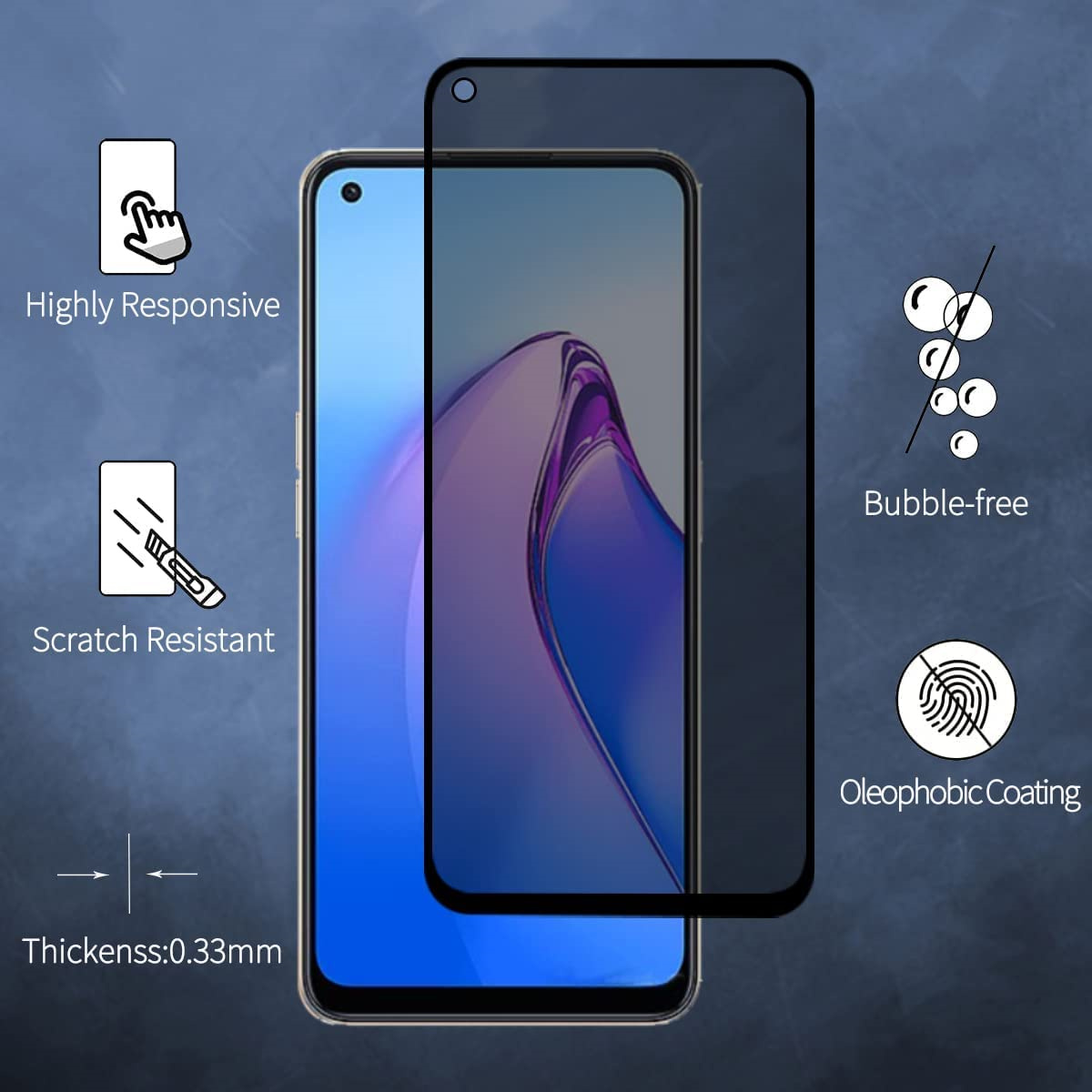 Protecteur d'écran anti-espion - Oppo A78 avis et prix